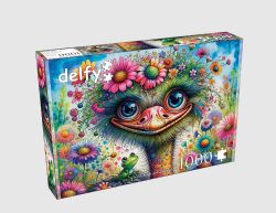 DELFY CASSE-TÊTE 1000 PIÈCES - L'AUTRUCHE ET SON AMI (OSTRICH AND FRIEND) #DE-25017